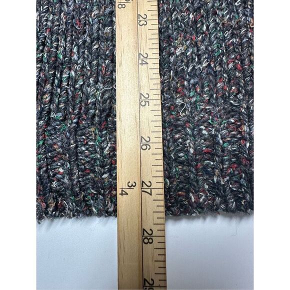 RALPH LAUREN Knit Mens Cardigan Shawl 1930s Marled Shawl Grey Wool Silk XL - Picture 7 of 13